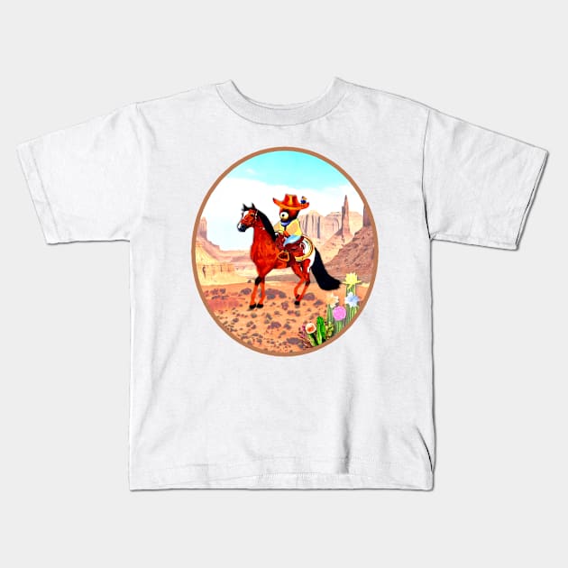 Horse Riding Kids T-Shirt by KC Morcom aka KCM Gems n Bling aka KCM Inspirations